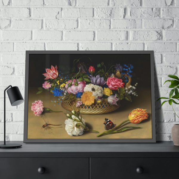 Flower Still Life by Ambrosius Bosschaert the Elder Framed Posters