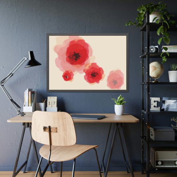 93854-90.jpg Red Flower Art Framed Poster