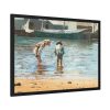 Boys Wading by Winslow Homer Framed Poster