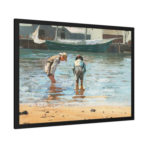 Boys Wading by Winslow Homer Framed Poster