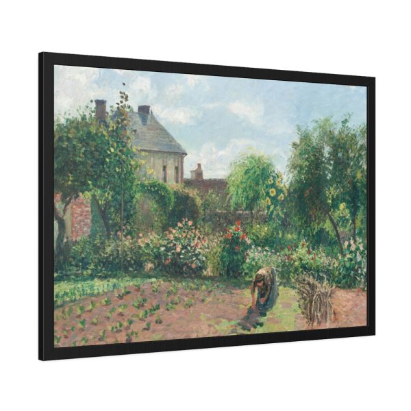 The Artist's Garden at Eragny by Camille Pissarro Framed Poster