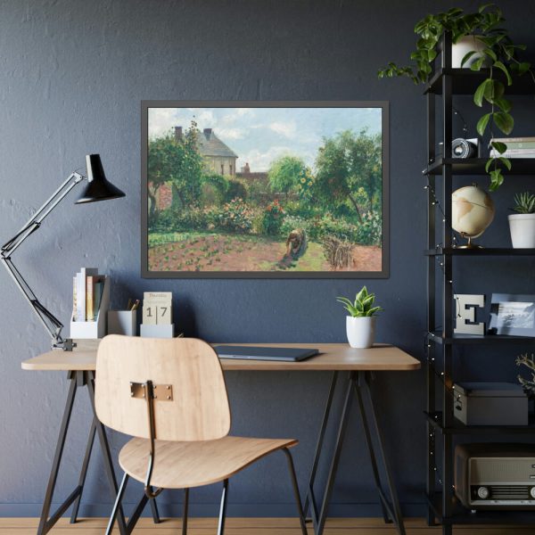 The Artist's Garden at Eragny by Camille Pissarro Framed Poster