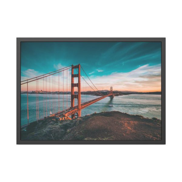 93855-188.jpg Golden Gate Bridge River San Francisco Framed Poster