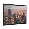 93855-197.jpg Gray High-Rise Building at Night Framed Poster