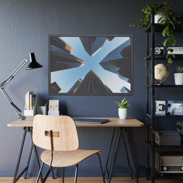 93855-222.jpg Tall skyscrapers in Calgary Framed Poster