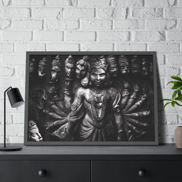 93855-279.jpg Lord Vishnu, Hindu Religion Sculptures Framed Poster