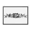 Vintage Victorian Style Blooming Flowers Engraving Framed Poster