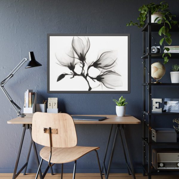 93855-290.jpg Magnolia Branch with Four Flowers Framed Poster