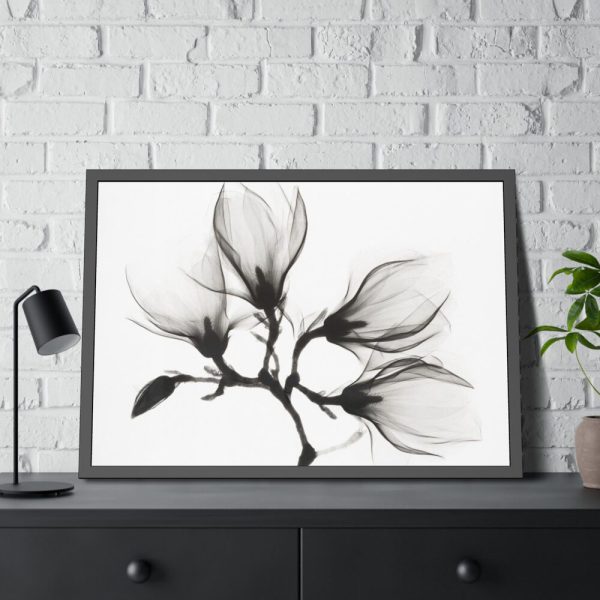 93855-291.jpg Magnolia Branch with Four Flowers Framed Poster