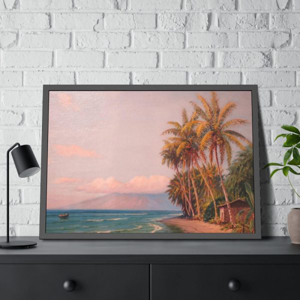 Lahaina Beach West Maui by D. Howard Hitchcock Framed Poster