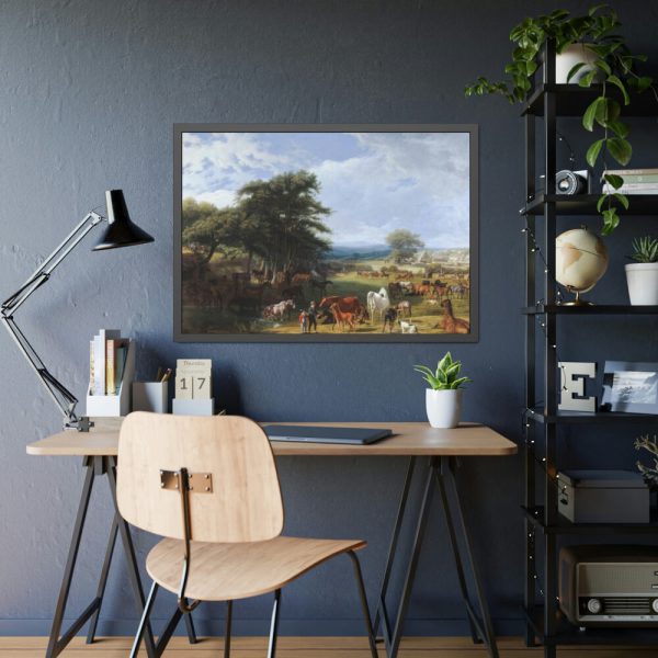 93855-42.jpg Lord Rivers's Stud Farm by Jacques-Laurent Agasse Framed Poster