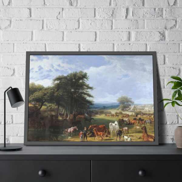 93855-43.jpg Lord Rivers's Stud Farm by Jacques-Laurent Agasse Framed Poster