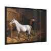 93855-53.jpg A Grey Pony and a Black Charger by Jacques-Laurent Agasse Framed Posters