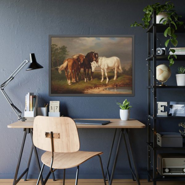 93855-6.jpg Horses after Carl Wahlbom by Magnus Von Wright Framed Posters