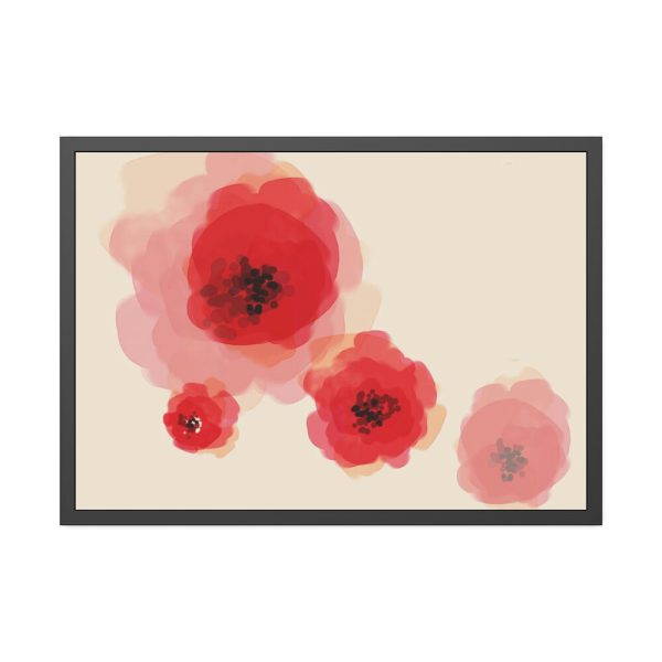 93855-88.jpg Red Flower Art Framed Poster