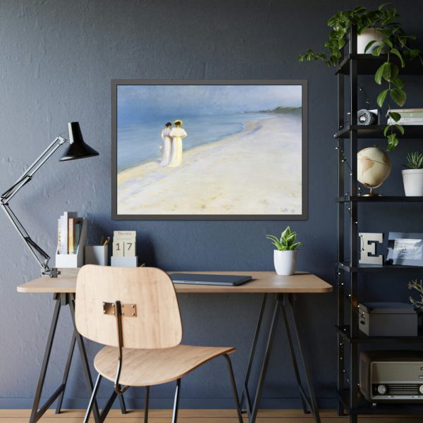 93855-94.jpg Summer evening on Skagen's Beach by Peder Severin Kroyer Framed Posters