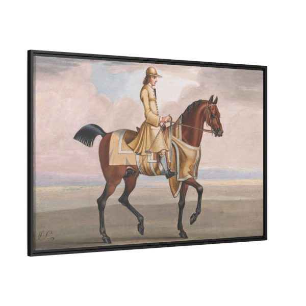 88289-10.jpg A Chestnut Horse at Exercise Framed Canvas