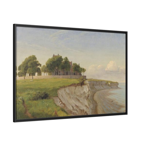 88289-110.jpg Højerup Church on Stevns Klint by P. C. Skovgaard Framed Canvas