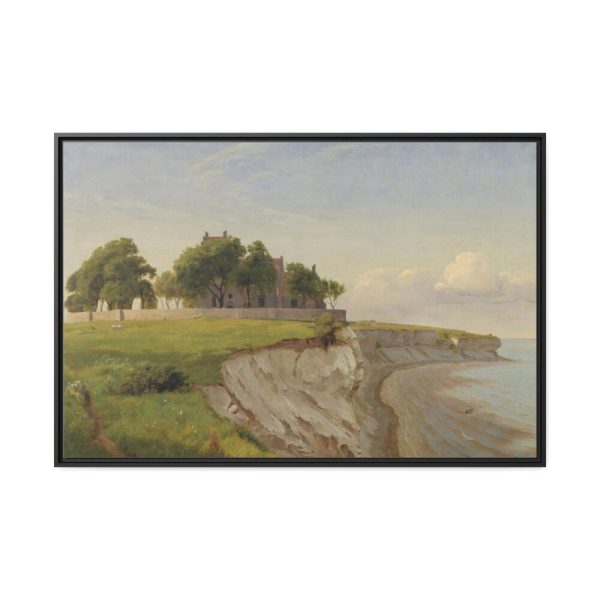 88289-111.jpg Højerup Church on Stevns Klint by P. C. Skovgaard Framed Canvas