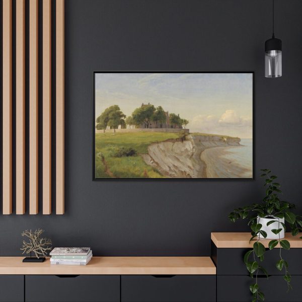 88289-114.jpg Højerup Church on Stevns Klint by P. C. Skovgaard Framed Canvas