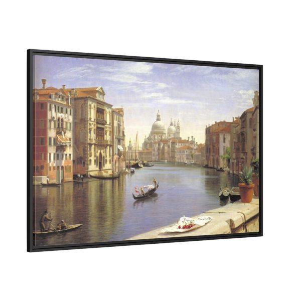 View of the Grand Canal, Venice by P. C. Skovgaard Framed Canvas