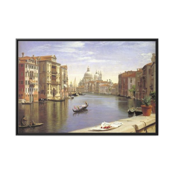 View of the Grand Canal, Venice by P. C. Skovgaard Framed Canvas