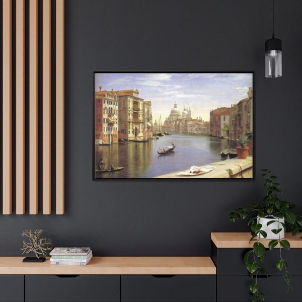 View of the Grand Canal, Venice by P. C. Skovgaard Framed Canvas