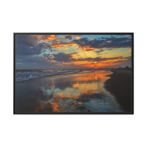 Caribbean Sea Sunset Framed Canvas