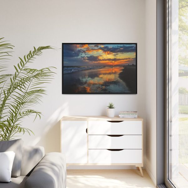 Caribbean Sea Sunset Framed Canvas