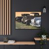 88289-144.jpg Antique Trucks and Cars Along the Road Framed Canvas