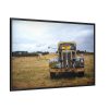 Car Field Old Truck Motor Framed Canvas
