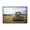 Car Field Old Truck Motor Framed Canvas