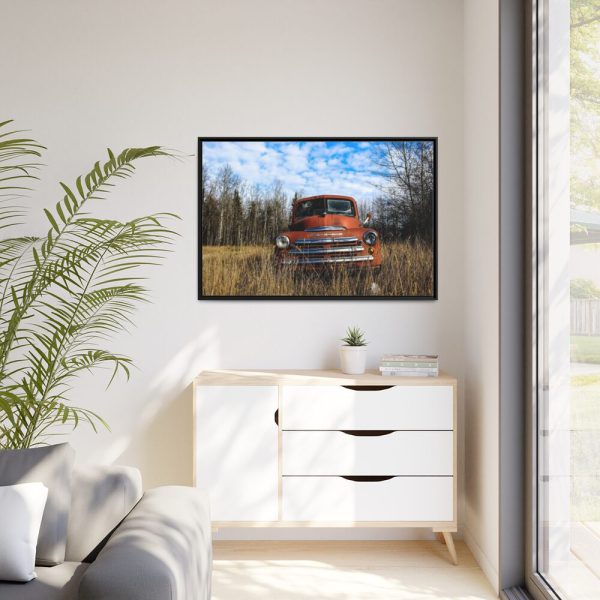 Truck Rustic Vintage Framed Canvas