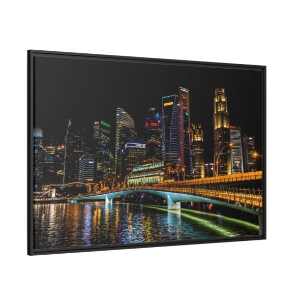 88289-155.jpg Skyscrapers lights Framed Canvas