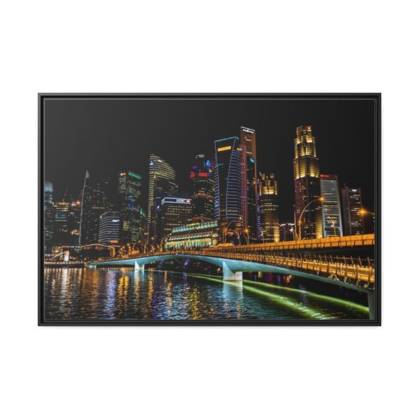88289-156.jpg Skyscrapers lights Framed Canvas