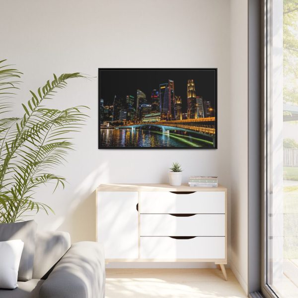 88289-158.jpg Skyscrapers lights Framed Canvas