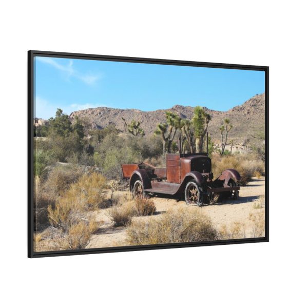 88289-160.jpg Oldtimer Wreck Rusty Truck Historic Desert California Framed Canvas
