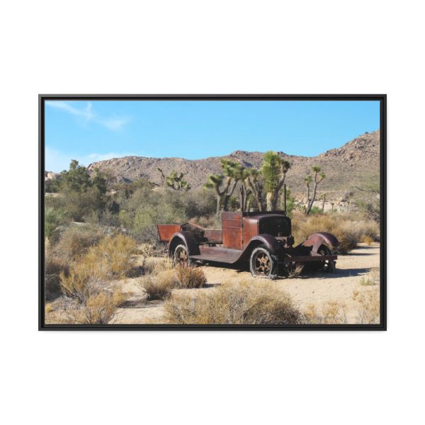 88289-161.jpg Oldtimer Wreck Rusty Truck Historic Desert California Framed Canvas