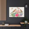 88289-179.jpg Brown Birds on Bouquet with Tulip Framed Canvas