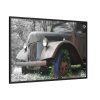 Deserted Old Broken Truck Framed Canvas