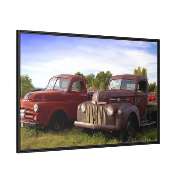 88289-200.jpg Old American Pickup Truck Framed Canvas