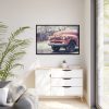 Abandoned Rusty Truck in Winter Framed Canvas