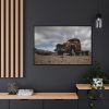 Broken Truck Left in the Desert Framed Canvas