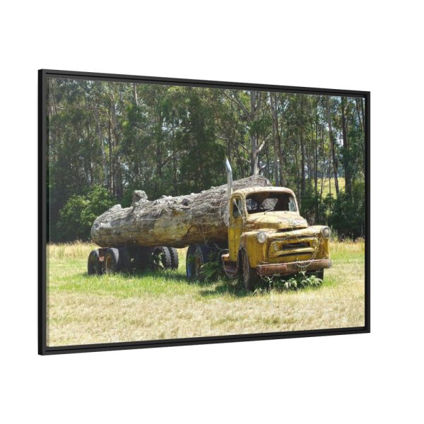 88289-265.jpg Log Truck Wrapped in Wire Framed Canvas