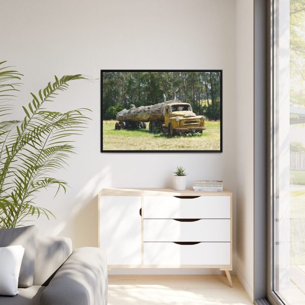 88289-268.jpg Log Truck Wrapped in Wire Framed Canvas