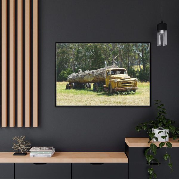 88289-269.jpg Log Truck Wrapped in Wire Framed Canvas