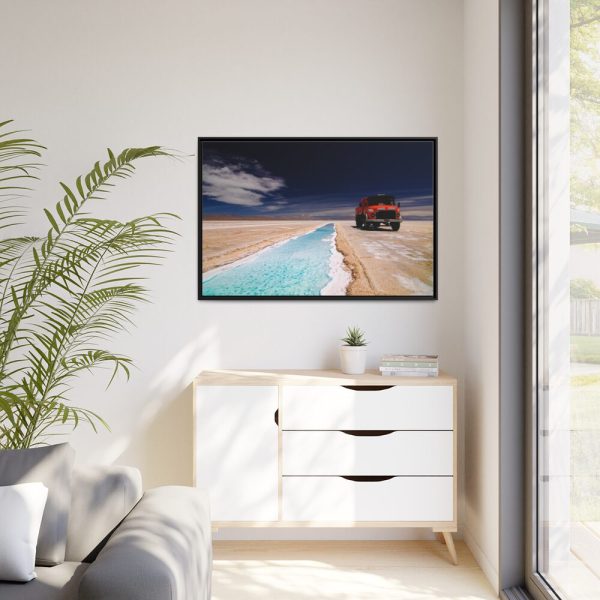 Truck on Salinas Grandes Framed Canvas