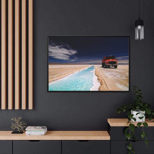 Truck on Salinas Grandes Framed Canvas