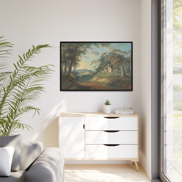 88289-3.jpg Cottage in a Landscape Framed Canvas