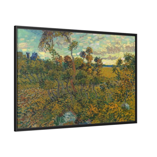 Sunset at Montmajour by Vincent van Gogh Framed Canvas